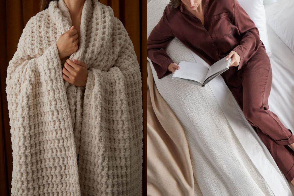 Peacock Alley Bedding cozy blankets and fall bedding collection at Fowler Brothers Co. Chattanooga