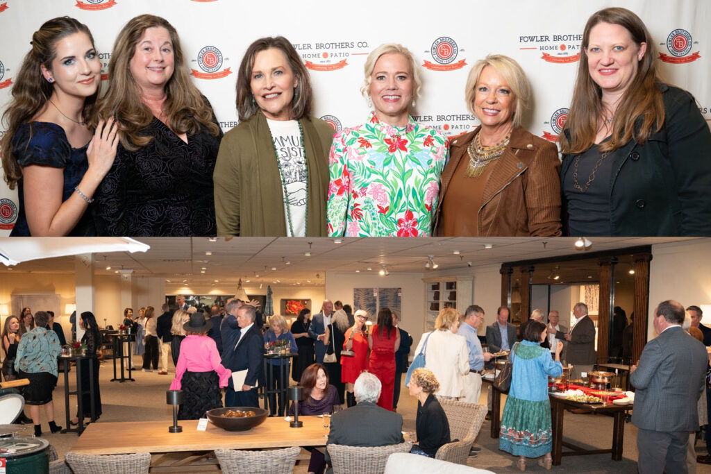 Guests celebrating the Fowler Brothers Home & Patio 140th anniversary during an evening of fellowship, photos, and showroom festivities.