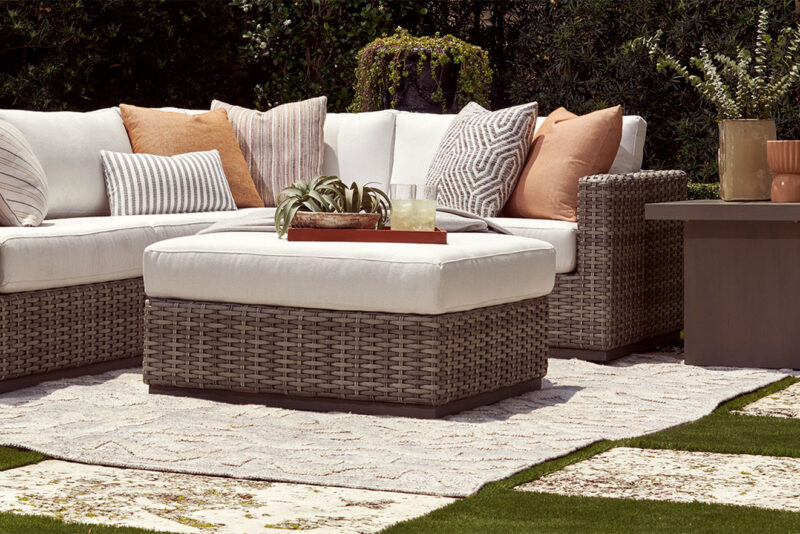 Outdoor sectional with cushions and wicker base - Maintenance for Your Outdoor Furniture